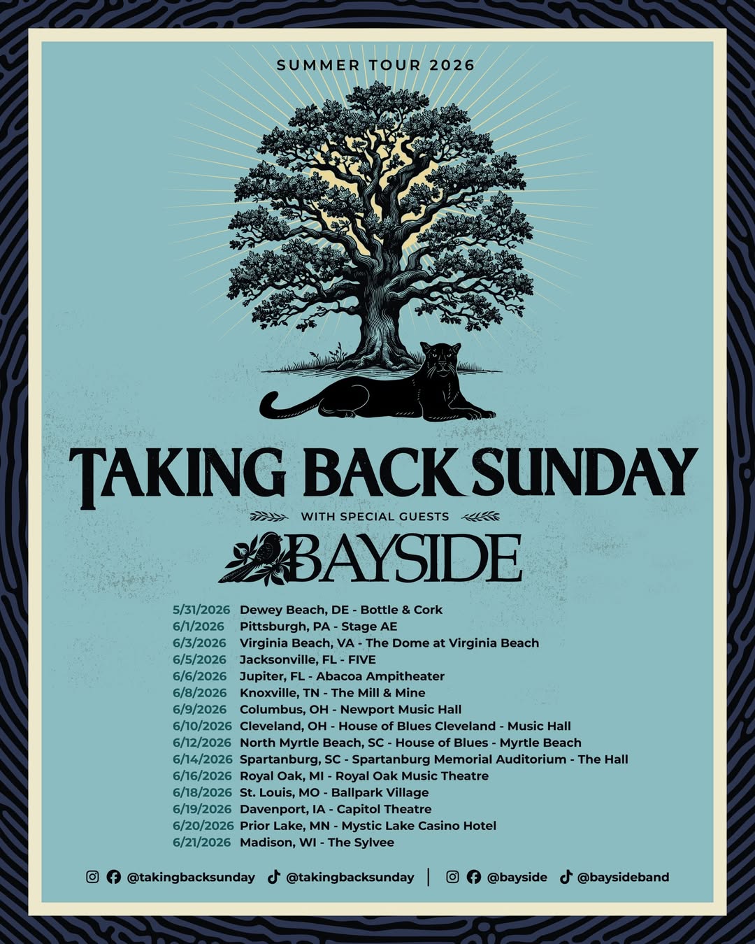 Bayside Tour Poster 2026
